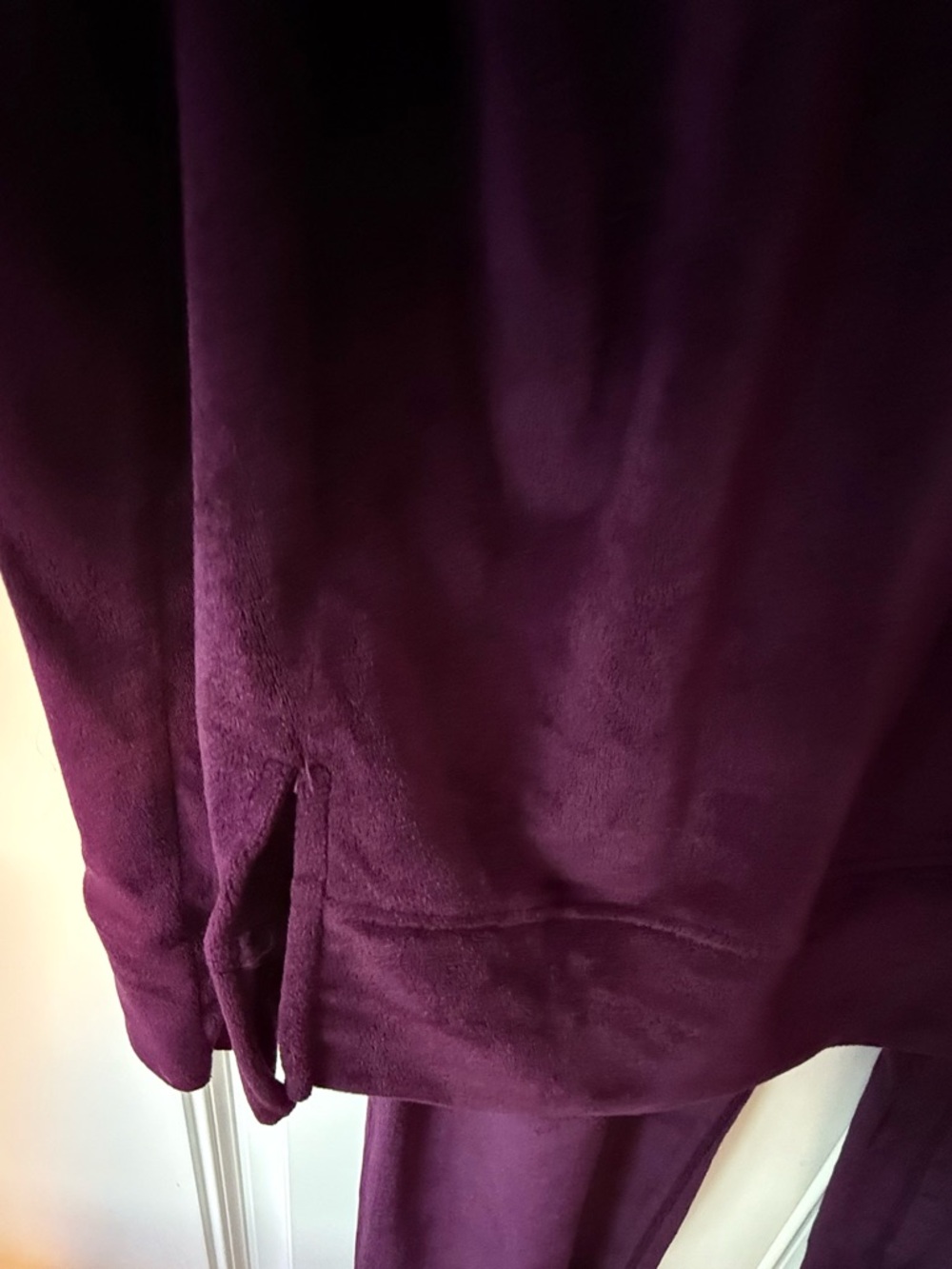 32 Degrees Women's Plush Lounge Set in Deep Plum - Picture 5 of 12